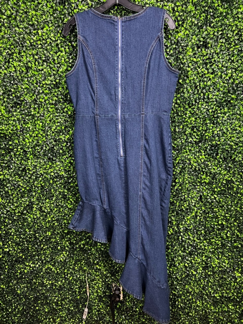 VENUS | Denim Ruffle Dress - Picture 6 of 8